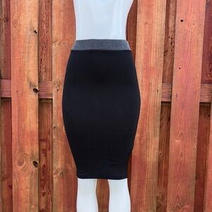 Zara Elegant Black Gray Pencil Skirt Size S